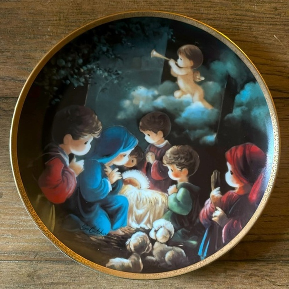 Vintage 1991 Precious Moments “Come Let Us Adore Him” Plate